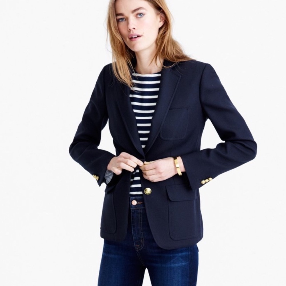J.Crew Regent Blazer Black Size 10‎ New With Tags